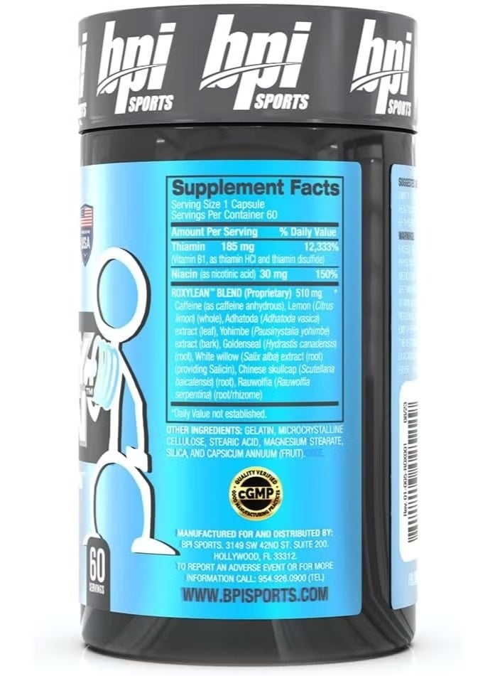 BPI SPORTS Roxylean Weight Management Support 60 Capsules | Thermogenic Energy Formula - Image 5